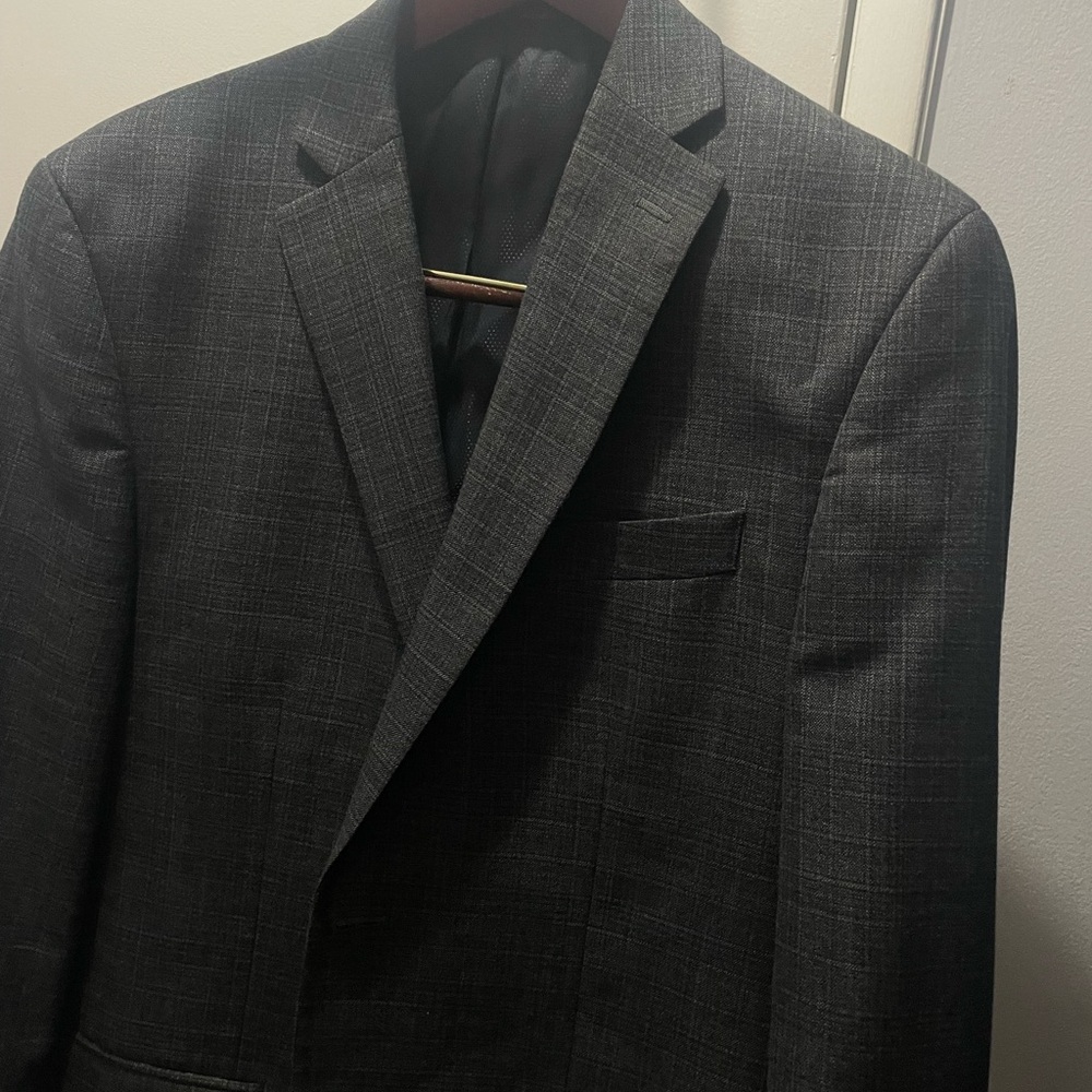 MENS MICHAEL KORS SIZE 40R BLAZER DOUBLE VENTED Plaid Pattern 2 Button 9.9/10